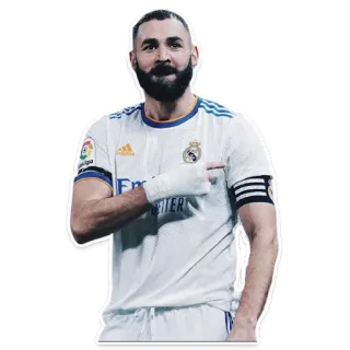🤩 38358e11 Karim Benzema 足球, 球员, 运动员, 皇家马德里, 本泽马 telegram sticker