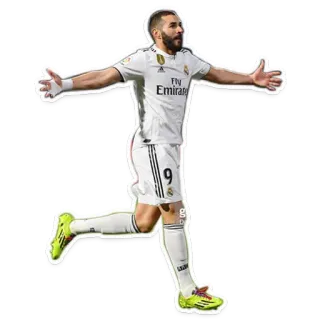🙌 512ec185 Karim Benzema 足球, 美式足球, 运动员, 皇家马德里, 球员, 体育 telegram sticker