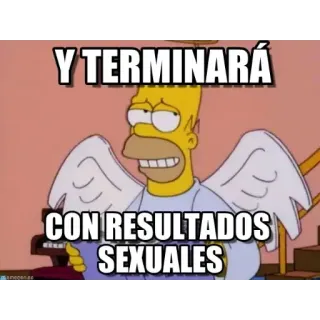 😏 093d9088 Homer Simpson The Simpsons Y TERMINARÁ
CON RESULTADOS
SEXUALES 호머 심슨, 심슨 가족, 밈, 천사, 웃긴, 성적인, 결과 whatsapp sticker