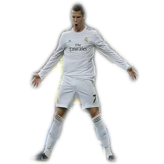 😎 6b632124 Cristiano Ronaldo soccer, football, sports, athlete, celebration, real Madrid telegram sticker