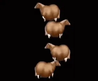 🤩 17316c58 Schaf, Tiere, animiert, Cartoon, niedlich, Bauernhof telegram sticker