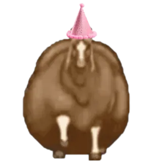 🤩 530b28d3 Schaf, Tier, süß, rosa Hut, lustig, Cartoon telegram sticker