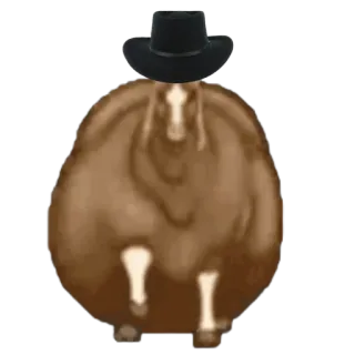 🤩 f783267e Pferd, Cowboy, Hut, Tier, Aufkleber telegram sticker