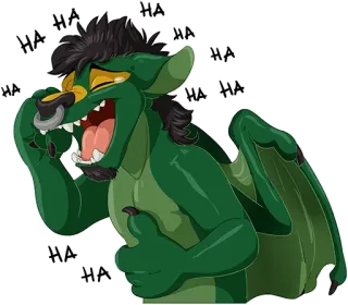 🤣 36fa49ec HA HA HA HA HA HA HA HA HA HA HA HA HA HA HA HA HA HA HA HA HA HA HA HA HA HA HA dragón, furry, riendo, risa, dibujos animados, antropomórfico, animal telegram sticker