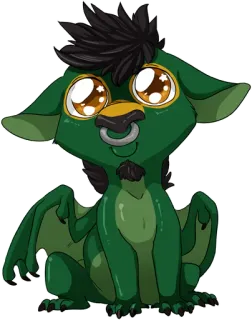 😊 b3c7a299 dragón, monstruo, animal, lindo, fantasía, dibujo animado, criatura telegram sticker