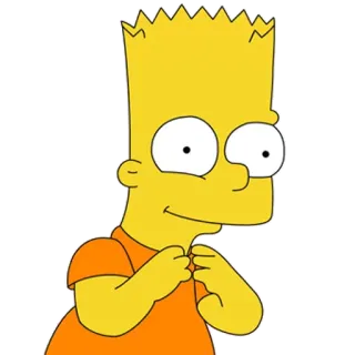 😏 07bf3318 Bart Simpson The Simpsons kreskówka, postać, Bart Simpson, Simpsonowie, animowany, żółty telegram sticker