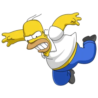 😡 13eab5fb Homer Simpson The Simpsons kreskówka, Homer, Simpsonowie, zły, żółty, postać telegram sticker