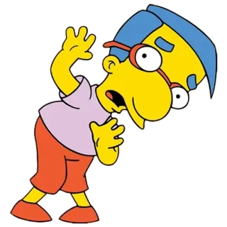 👓 7d3426f1 Milhouse Van Houten The Simpsons Kreskówka, Milhouse, Van Houten, Simpsonowie, Postać, animowany telegram sticker