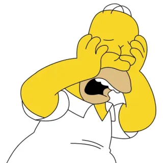 😭 a3534ffc Homer Simpson The Simpsons kreskówka, animacja, postać, żółty, homer, simpson, zmartwiony telegram sticker