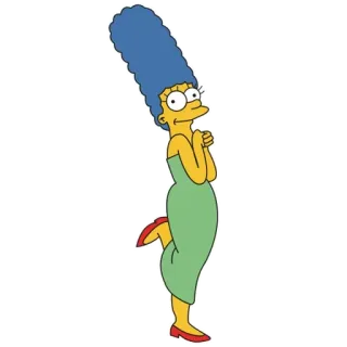 💁 a4964cc2 Marge Simpson The Simpsons Marge Simpson, Simpsonowie, postać z kreskówki, animowany, żółta skóra telegram sticker
