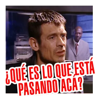😞 56a23820 ¿QUÉ ES LO QUE ESTÁ PASANDO ACA? 问题, 西班牙语, 表达, 困惑 telegram sticker