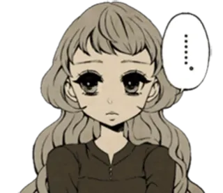 😶 7f00202c ...... Gadis anime, Manga, Berpikir, Pertanyaan, Kartun telegram sticker