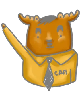 👋 29e7ecd5 САП 驼鹿, 动物, 卡通, 领带, 办公室, 俄语 whatsapp sticker