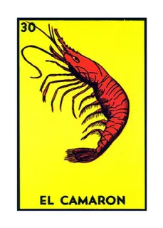 🦐 429c3d92 EL CAMARON shrimp, seafood, el camaron, loteria, mexican bingo telegram sticker