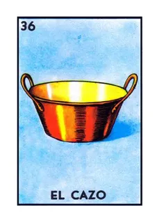 🍲 ab7fb619 EL CAZO Loteria, Mexican bingo, cazo, copper pot, kitchenware telegram sticker