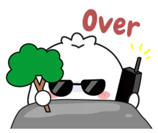 💭 1794ac8a Over character, sticker, animation, over, phone, sunglasses whatsapp sticker
