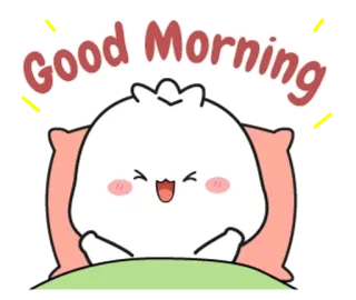 💭 a9f0ae29 Good Morning good morning, greeting, cute, kawaii, cartoon, animation whatsapp sticker