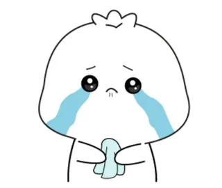 💭 b28dd243 sad, crying, tears, cartoon, emotion, kawaii whatsapp sticker