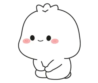 💭 bb81bac8 cute, adorable, kawaii, cartoon, friendly, whimsical whatsapp sticker