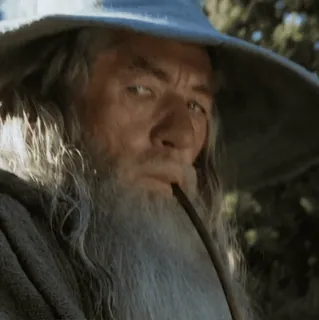 💍 82629590 Gandalf Lord of the Rings Gandalf, mago, pipa, fantasy, magia, film, personaggio telegram sticker