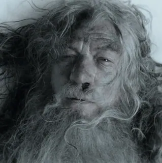 💍 b4072d0a Gandalf The Lord of the Rings Gandalf, Ian McKellen, mago, fantasy, Il Signore degli Anelli, ISA, personaggio, film telegram sticker