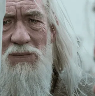 💍 b98c1569 Gandalf The Lord of the Rings Gandalf, mago, Il Signore degli Anelli, fantasy, magia, vecchio telegram sticker