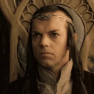 💍 e7346713 Elrond Lord of the Rings Elrond, Il Signore degli Anelli, elfo, Hugo Weaving, fantasy, film telegram sticker