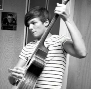 🍂 10c3ef96 man, guitar, music, portrait, playing telegram sticker