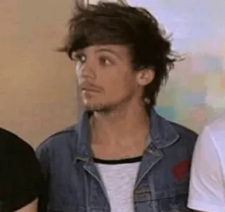 🍓 1293334d Louis Tomlinson singer, celebrity, man, portrait, denim jacket telegram sticker