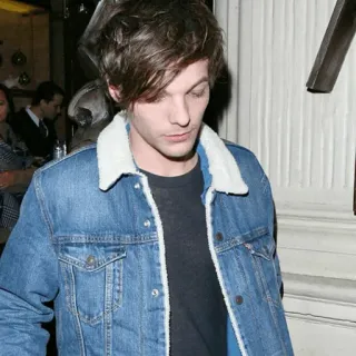 🥀 5accadd8 Louis Tomlinson Louis Tomlinson, One Direction, chanteur, célébrité, veste en jean, portrait telegram sticker