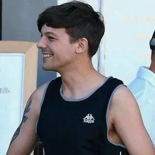 🥀 6e5b6bfd homme, souriant, décontracté, débardeur, portrait, personne telegram sticker