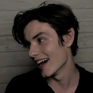 🍷 969081c6 osoba, portret, uśmiech, młody dorosły, mężczyzna, profil telegram sticker