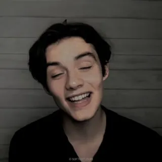 🍷 f992475a SOFTSTLOUIS osoba, portret, uśmiech, młody mężczyzna, miękki, estetyczny telegram sticker