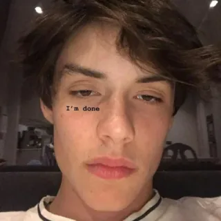 🎲 a79c1598 I'm done teen, portrait, expression, done, emo, young adult, melancholy whatsapp sticker