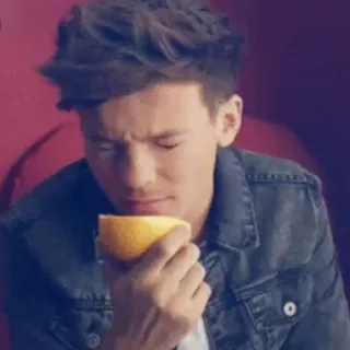 🖤 ad64d343 男, オレンジ, 食べ物, 果物, 匂い, デニムジャケット telegram sticker