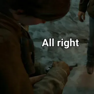 👍 1df26248 Ellie The Last of Us All right элли, оружие, the last of us, оружие, видеоигра telegram sticker