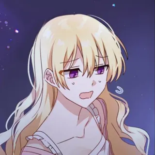 🥡 2a500f68 animé, fille, dessin animé, personnage, cheveux blonds telegram sticker