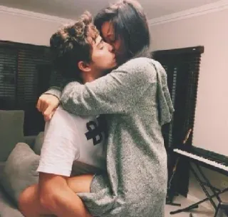 ❤️ e610a1bb จูบ, โรแมนติก, คู่รัก, ความรัก telegram sticker