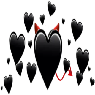 🖤 11ffaa45 hati, iblis, jahat, gelap, cinta, setan whatsapp sticker