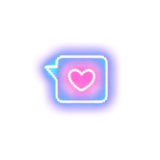 💖 29ae0589 hati, cinta, chat, neon, stiker, pesan, komunikasi whatsapp sticker