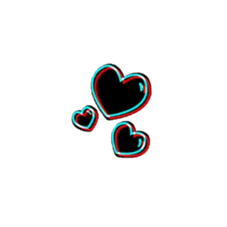 🖤 ae813c22 hati, hati-hati, cinta, romantis, Hari Valentine, kasih sayang, 3D whatsapp sticker