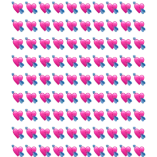 💘 c1bc64fb hati, cinta, emoji, piksel, romansa whatsapp sticker