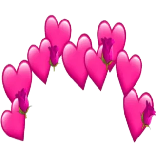 ❤️ cd9e298a hati, cinta, mawar, merah muda, emoji, valentine whatsapp sticker