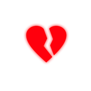 💔 e2b6cf50 hati, cinta, merah, piksel, seni, kasih sayang whatsapp sticker