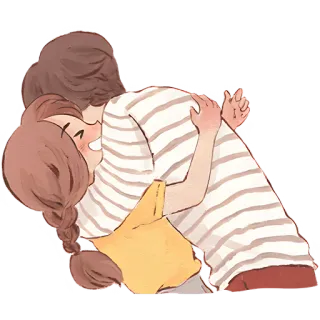 😀 4b7f9338 przytulanie, miłość, para, związek, uczucie telegram sticker