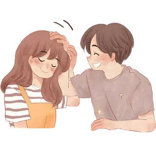 ☺️ 75858aae para, miłość, uczucie, kreskówka, związek, romans telegram sticker