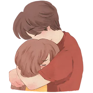 ☺️ a9f01c23 Przytulanie, Miłość, Para, Uczucie, Romans telegram sticker