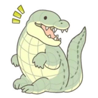 🐊 e0401ac4 鳄鱼, 短吻鳄, 动物, 可爱, 卡通, 爬行动物 telegram sticker