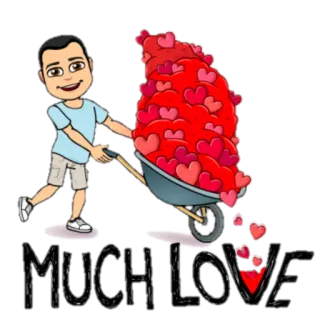 ❤ 49816dee You Have My Love любовь, тачка, сердечки, мультик, Bitmoji telegram sticker