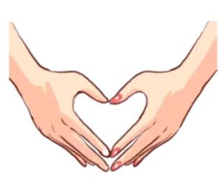 ❤ 95e693c6 tangan, cinta, hati, gerakan telegram sticker